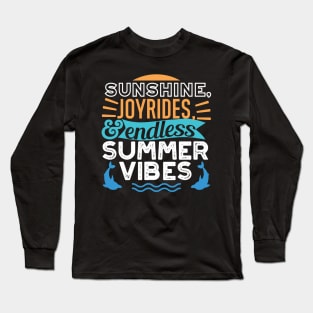 Sunset Waves & Summer Adventures - Cool Summer Vibes Long Sleeve T-Shirt